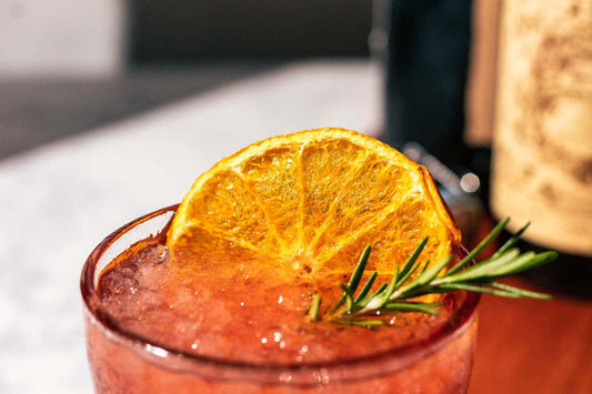 Golden Hour Negroni with Dehydrated Orange